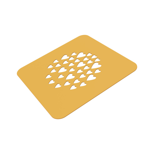 Трафарет для декора блюд d=100 мм. h=1 мм. Сердечки силикон Silikomart /2/10/