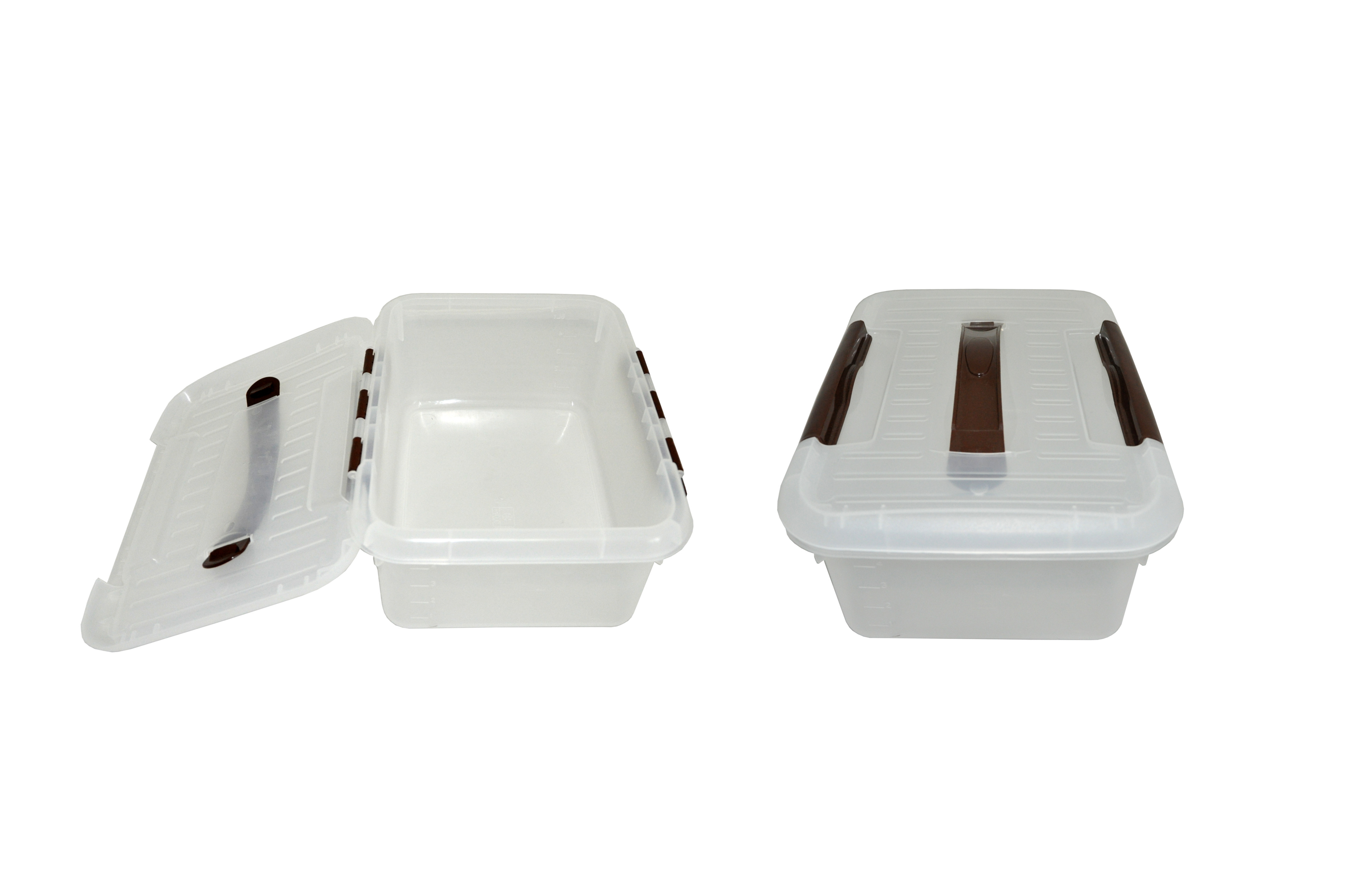 Контейнер для продуктов прямоуг. 6,0 л. 30*23*12 см. с ручкой, с коричневым зажимом MGprof /1/30/