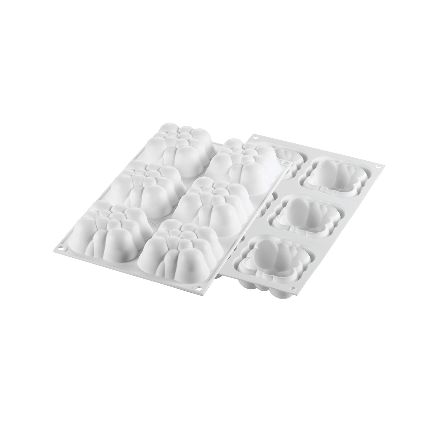 Форма для выпечки 120 мл. 6 ячеек 71*71 мм. h=34 мм. Облако силикон Silikomart /1/10/