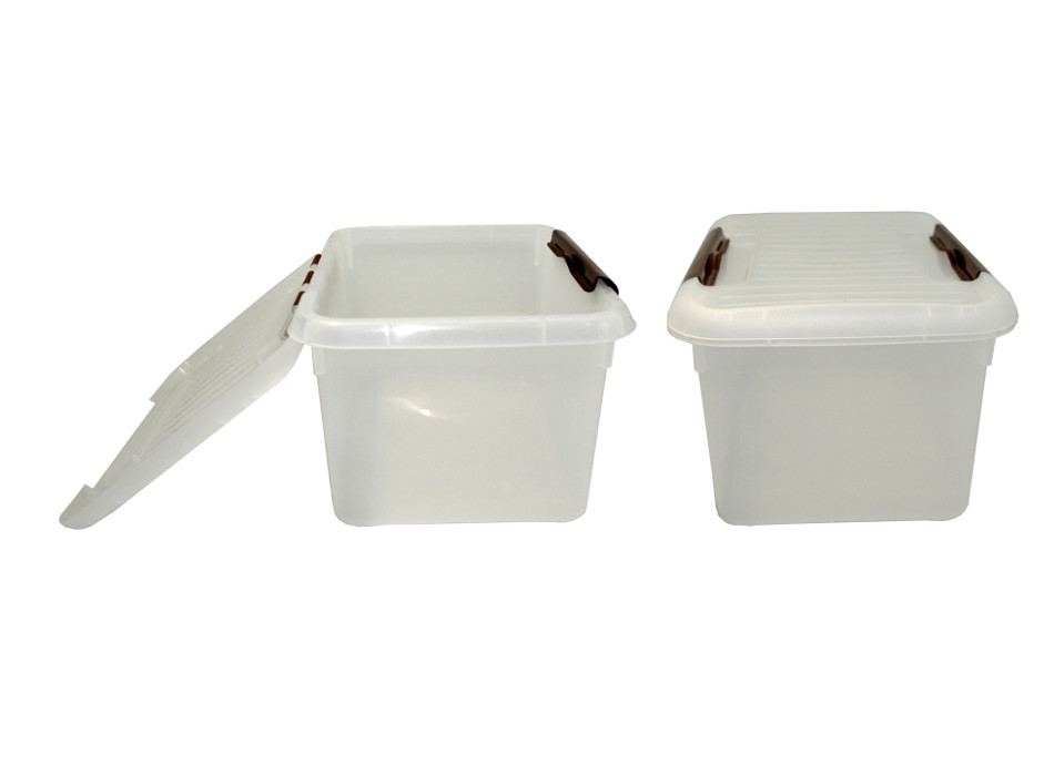Контейнер для продуктов прямоуг. 8,0 л. 30*23*16,5 см. с коричневым зажимом MGprof /1/25/