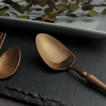 Ложка столовая, "1920-Copper" PVD покрытие,медный матовый цвет