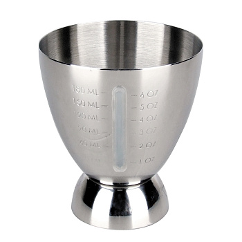 Джиггер металлический с делениями, 180 мл P.L.