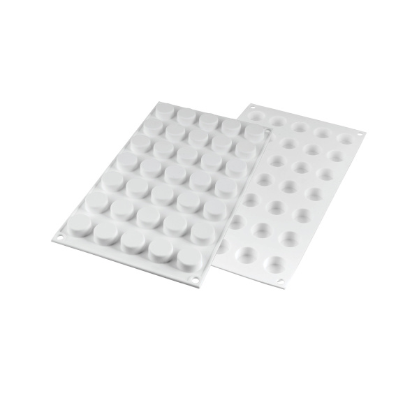 Форма для выпечки 5 мл. 35 ячеек d=24 мм. h=12 мм. Микрокамень силикон Silikomart /1/10/