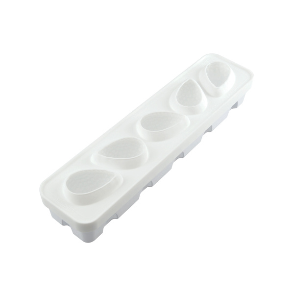 Форма для выпечки 120 мл. 5 ячеек 60*77 мм. h=54 мм. Клубника силикон +пластик.подставка Silikomart /1/5/