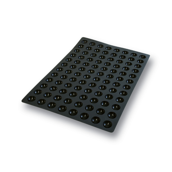 Форма для выпечки 11 мл. 96 ячеек d=35 мм. h=17,5 мм. Мини-Полусфера силикон Silikomart /1/20/