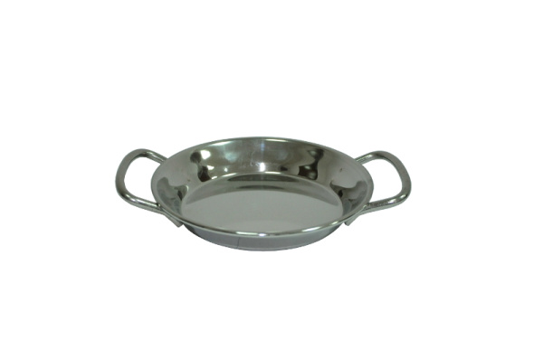 Сковорода порц. d=12 см. h=2 см. 0,15 л. нерж. с 2 ручками MGsteel /1/12/