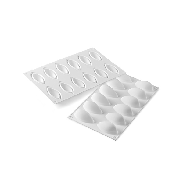 Форма для выпечки 12 ячеек 24 мл. 63*29 мм. h=28 мм. Кнелли силикон Silikomart /1/10/