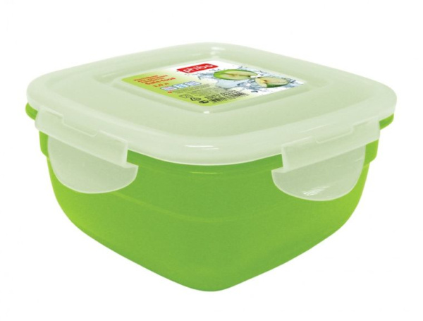 Контейнер для продуктов квадр. 1,0 л. 16*16*8 см. п/п цвет в ассорт. SAFE-FOOD (431157312) /1/28/