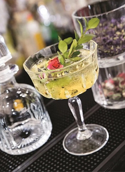 Бокал блюдце для шампанского RCR 240 мл, "Opera"