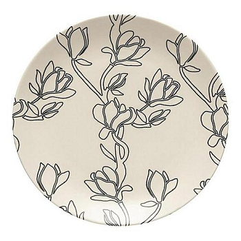 Тарелка круглая D21.6 H2.8 см Costa Nova "Elements" цветы