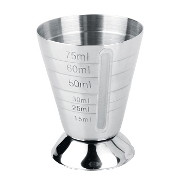 Джиггер металлический с делениями, 75 мл P.L.
