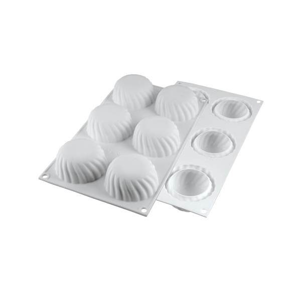 Форма для выпечки 6 ячеек 110 мл. d=70 мм. h35 мм. Самурай силикон Silikomart /1/10/