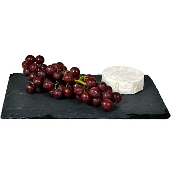 Блюдо для подачи прямоуг. 30*15 см. h=0,6 см. черное, сланец MGprof 