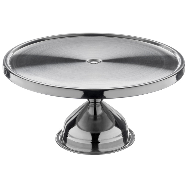 Подставка для торта d=32,5 см. h=15,7 см. на ножке нерж. MGsteel /1/24/