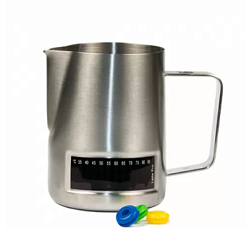 Питчер для молока 600 мл, нерж. сталь, с индикатором температуры, P.L.- Barbossa