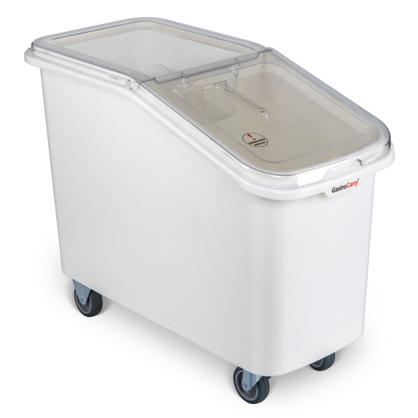 Контейнер для сыпучих продуктов 62 л 340*720*580 мм. (-40°C /+70°C) п/п на колесах, с совком, белый GP /1/4/