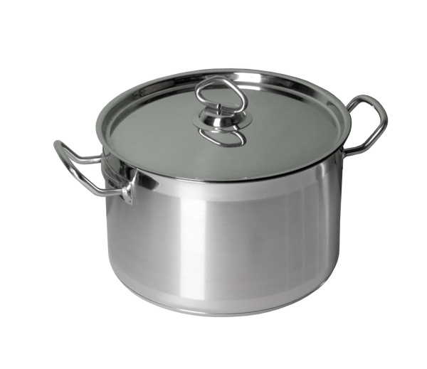 Кастрюля 11,0 л. нерж. d=28 см. h=18 см. тройное дно с крышк. (индукция) MGsteel /1/