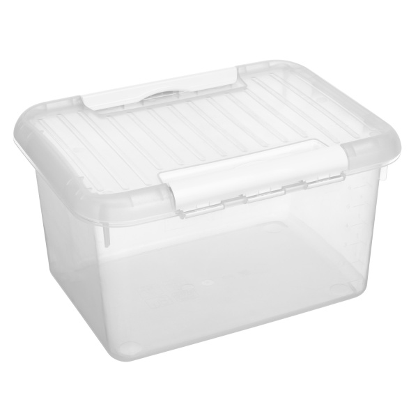 Контейнер для продуктов прямоуг. 8,0 л. 30*23*16,5 см. с белым зажимом MGprof /1/25/