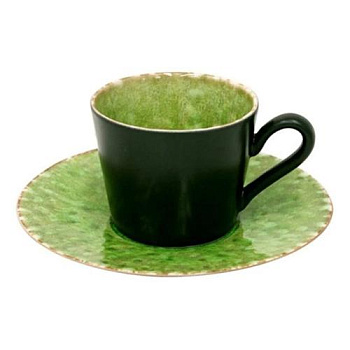 Чайная пара 190 мл, 11.7 x 8.6 H7.1см, блюдце 16.7 см Costa Nova "Riviera tomate" 