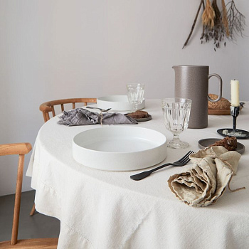 Тарелка с бортами D20.7 H4.5 см., 860 мл Costa Nova "Redonda white"