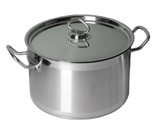 Кастрюля 9,0 л. нерж. d=27,5 см. h=17 см. тройное дно с крышк. (индукция) MGsteel /1/