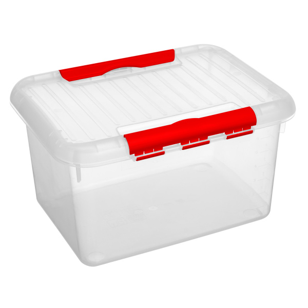 Контейнер для продуктов прямоуг. 8,0 л. 30*23*16,5 см. с красным зажимом MGprof /1/25/
