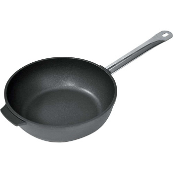 Сковорода с высоким бортом 32 см, литой алюминий с тефлоновым покрытием, индукция