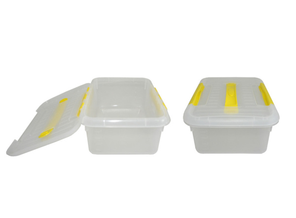 Контейнер для продуктов прямоуг. 6,0 л. 30*23*12 см. с ручкой, с желтым зажимом MGprof /1/30/