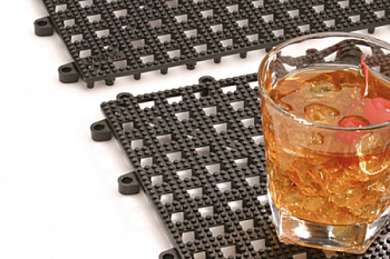 Коврик барный 33*33 см. черный, пластик. APS