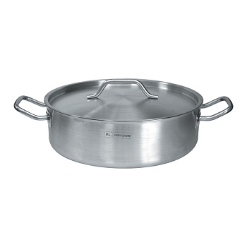 Кастрюля с крышкой 16л. нерж.18/8 (40*13см) Индукция  P.L.-Proff Cuisine